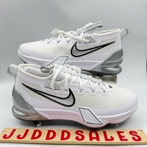 Nike Force Zoom Trout 9 Elite Baseball Cleats White Silver FB2906-102 Men’s 9.5